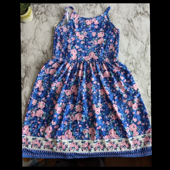 BCBG Girl's Pink Floral Sundress size 14/16 - Picture 2 of 6